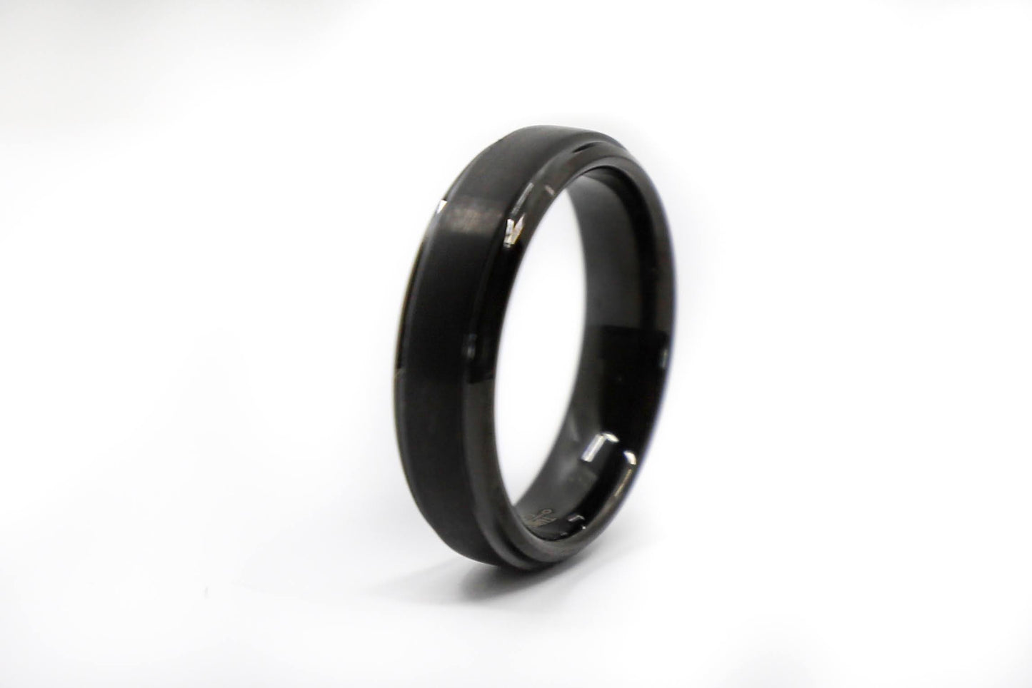 black thin wedding band